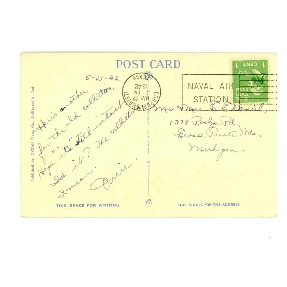 Vintage Postcard Indianapolis Indiana‎ State Capitol Building USA Travel Posted